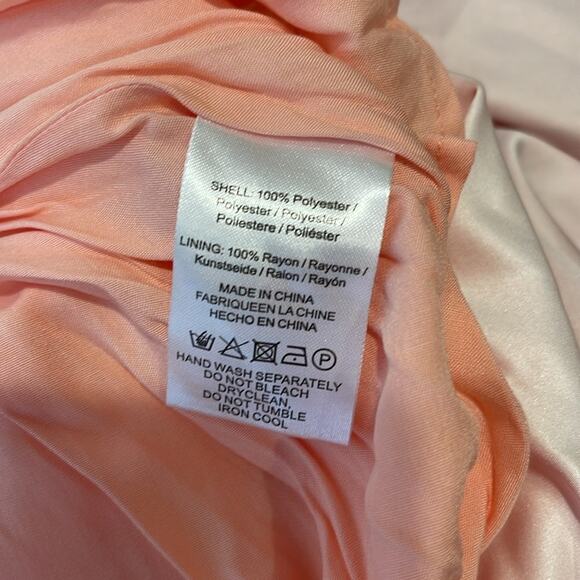 Sau Lee Teigen Blush Red Ombre Strapless Maxi Gown Size 6 - Picture 9 of 12